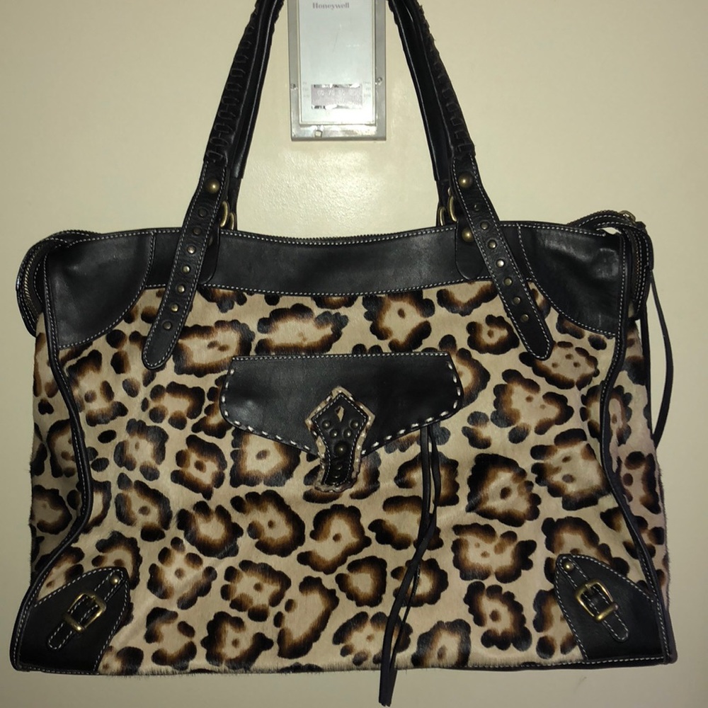 Cavalcanti Italy leather & calf hair bag